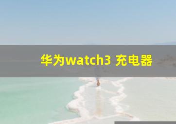 华为watch3 充电器